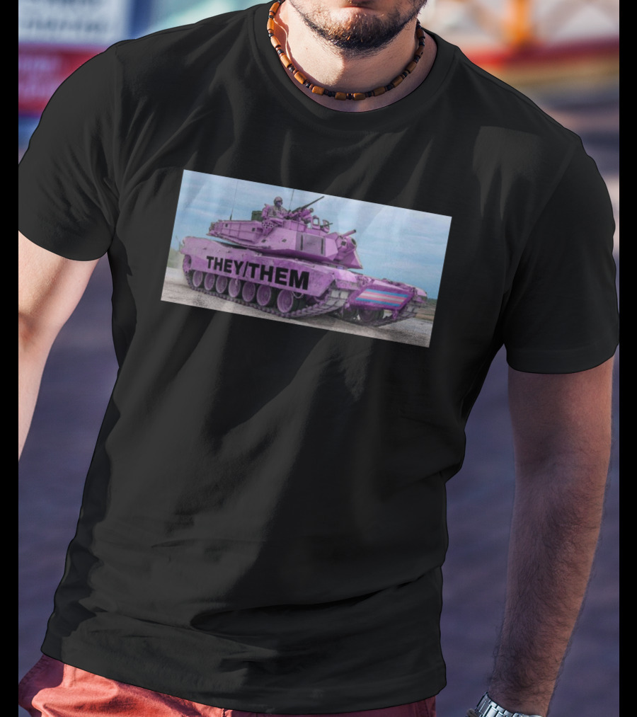 Us Tank They Them Purple Tank T-Shirt