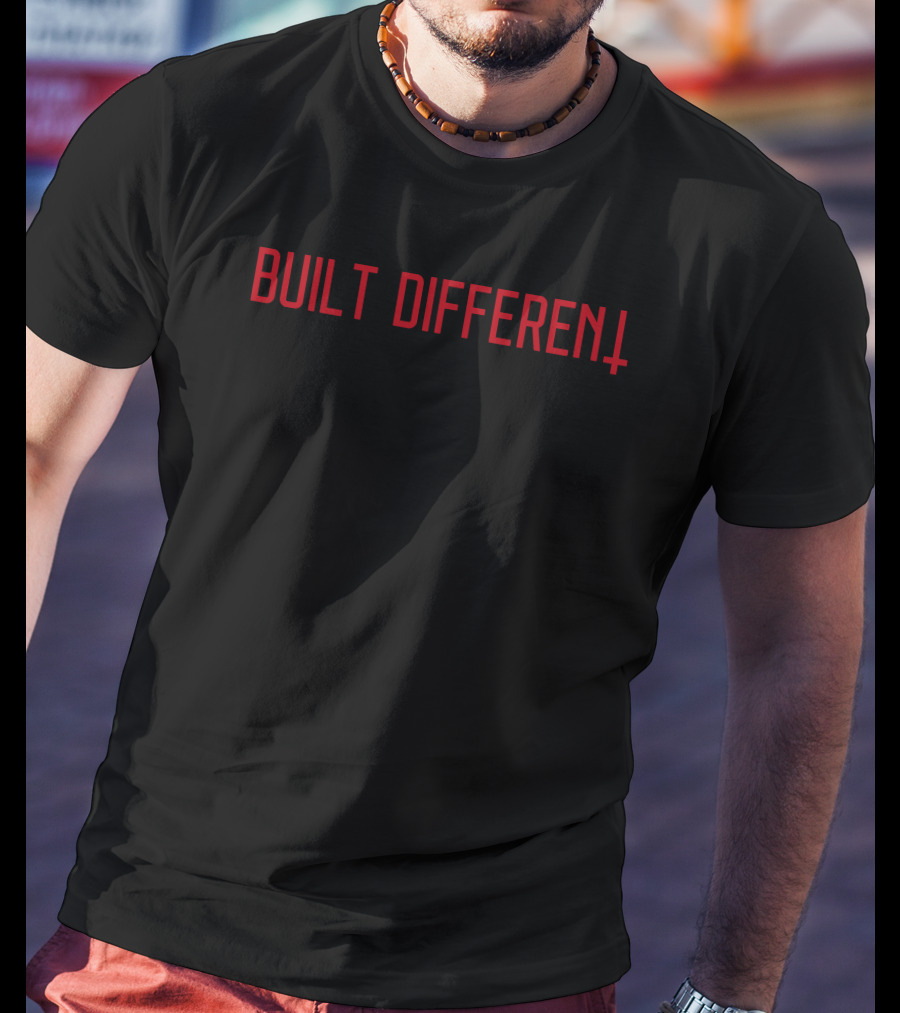 Built Different Hauntednightsevent Merch Inverted Cross T-Shirt
