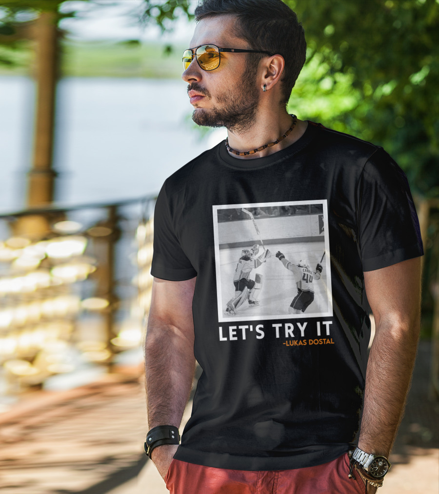 Let's Try It Lukas Dostal Hockey T-Shirt