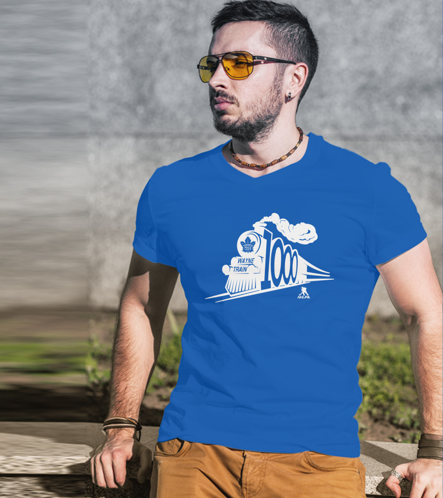 Toronto Maple Leafs Wayne Train NHLPA 1000th T-Shirt
