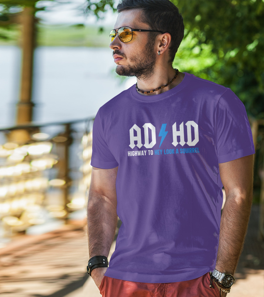 ADHD Highway To Hey Look A Squirrel Vintage Rock T-Shirt