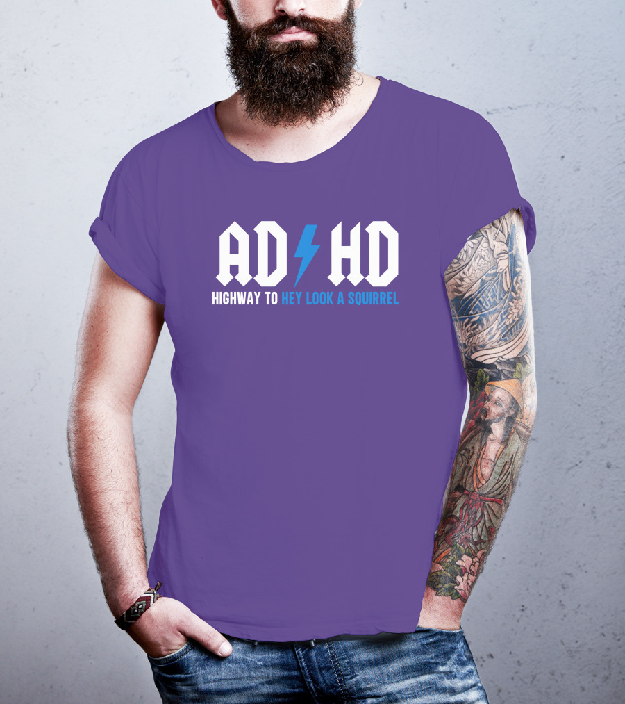 ADHD Highway To Hey Look A Squirrel Vintage Rock T-Shirt
