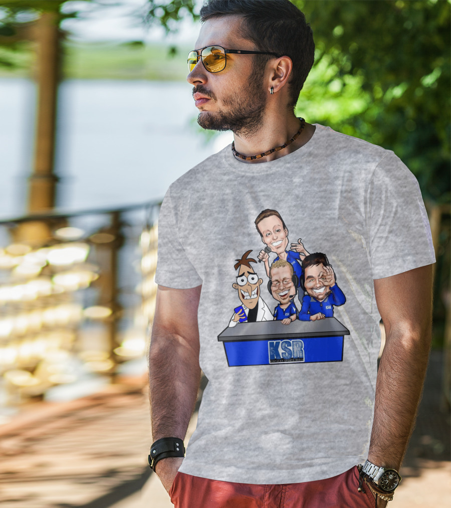 BigBlueAndrew Kentucky Sports Radio KSR Cartoon Panel T-Shirt