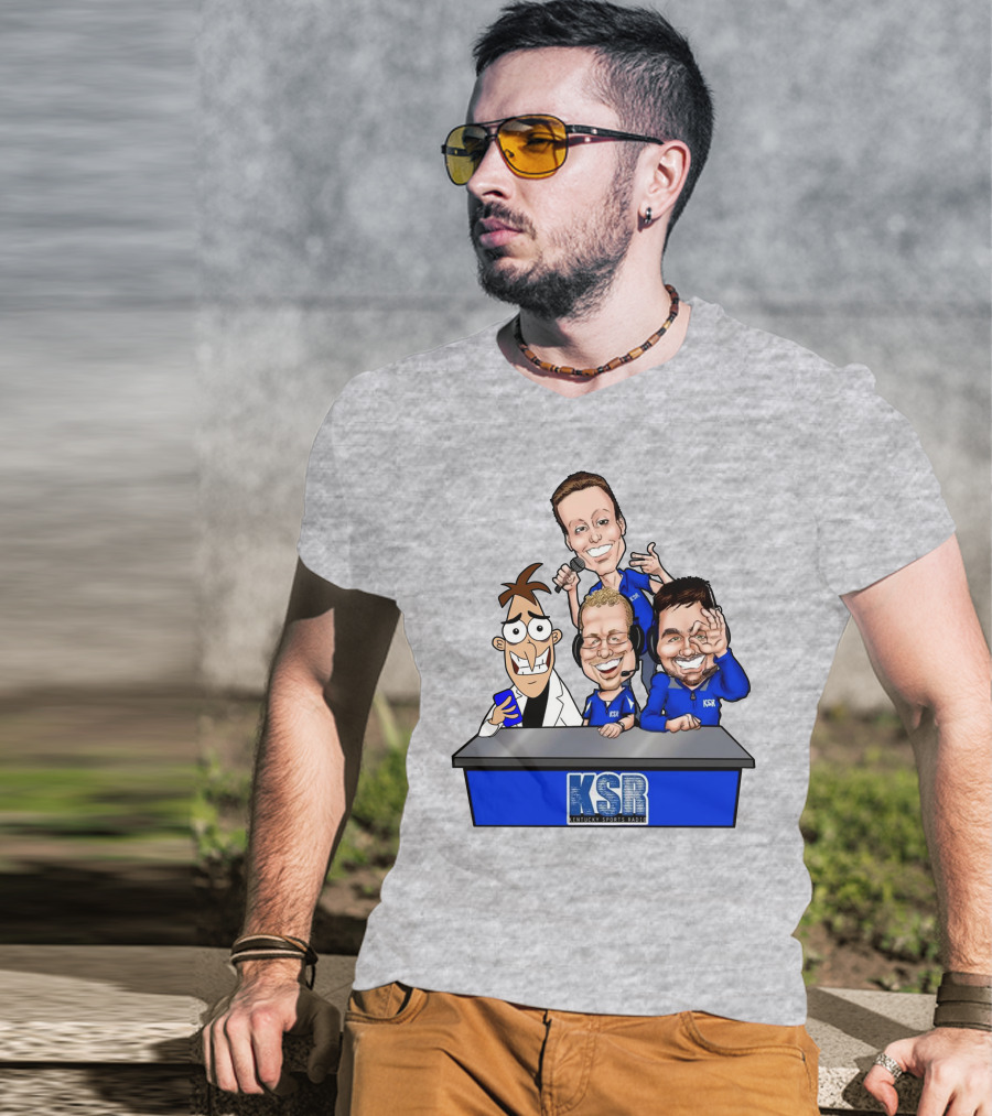 BigBlueAndrew Kentucky Sports Radio KSR Cartoon Panel T-Shirt
