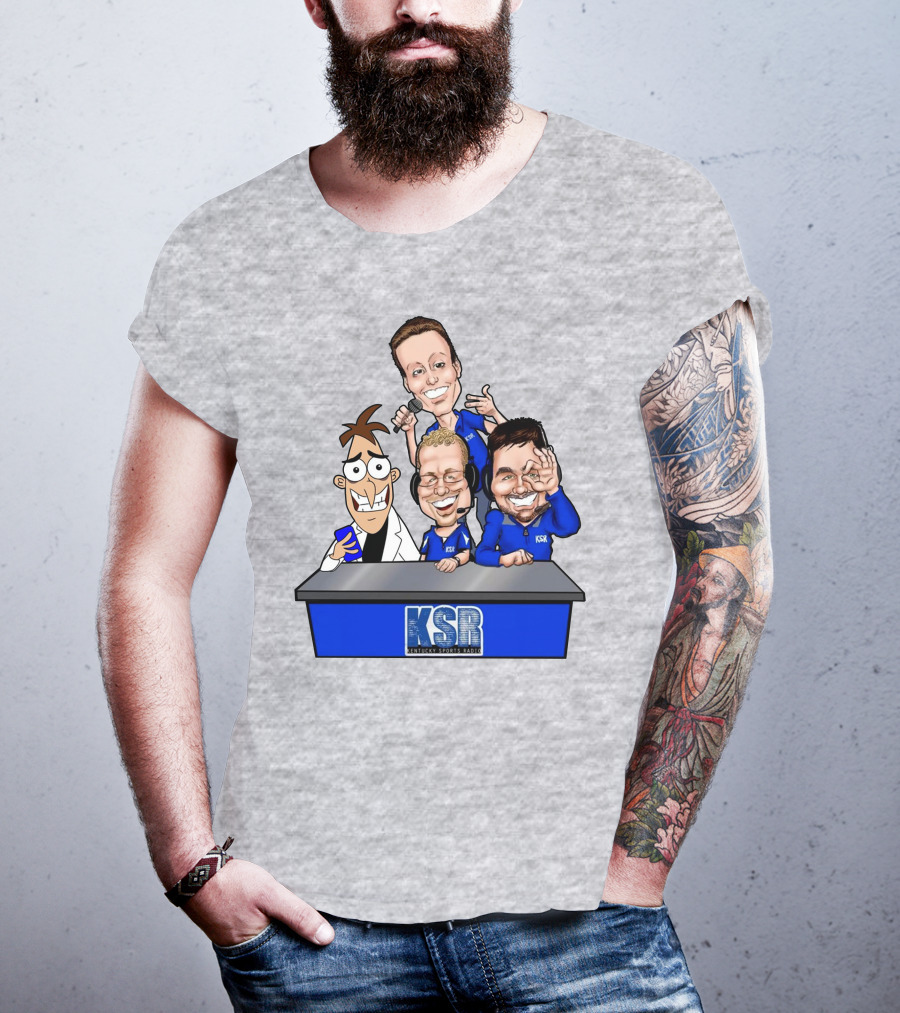 BigBlueAndrew Kentucky Sports Radio KSR Cartoon Panel T-Shirt