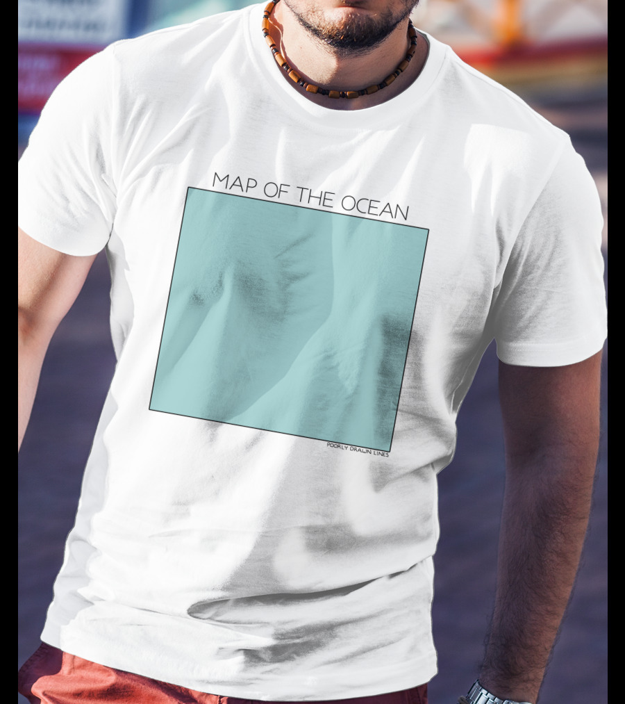 Pdlcomics Map Of The Ocean Poorly Drawn Lines Ocean Square T-Shirt