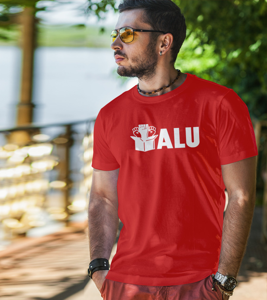 ALU Fist In Box Bold Red T-Shirt