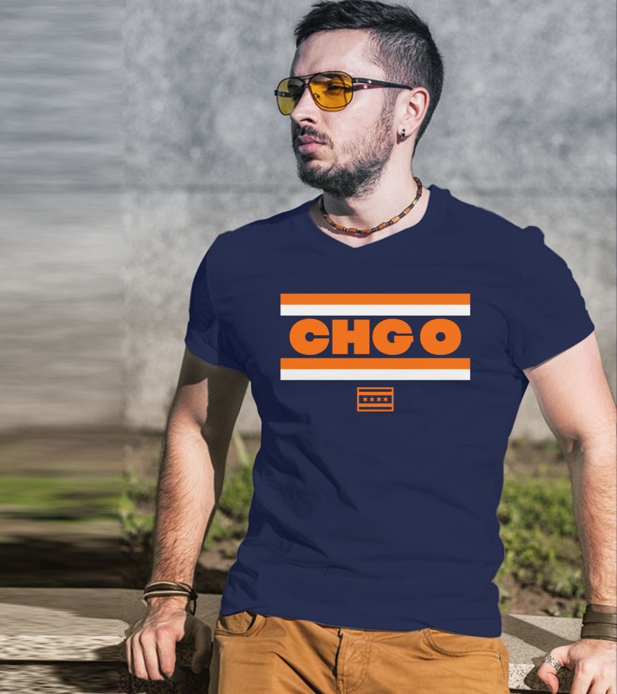 Chgo Bears Brenda Webber Chicago Stripes Stars T-Shirt