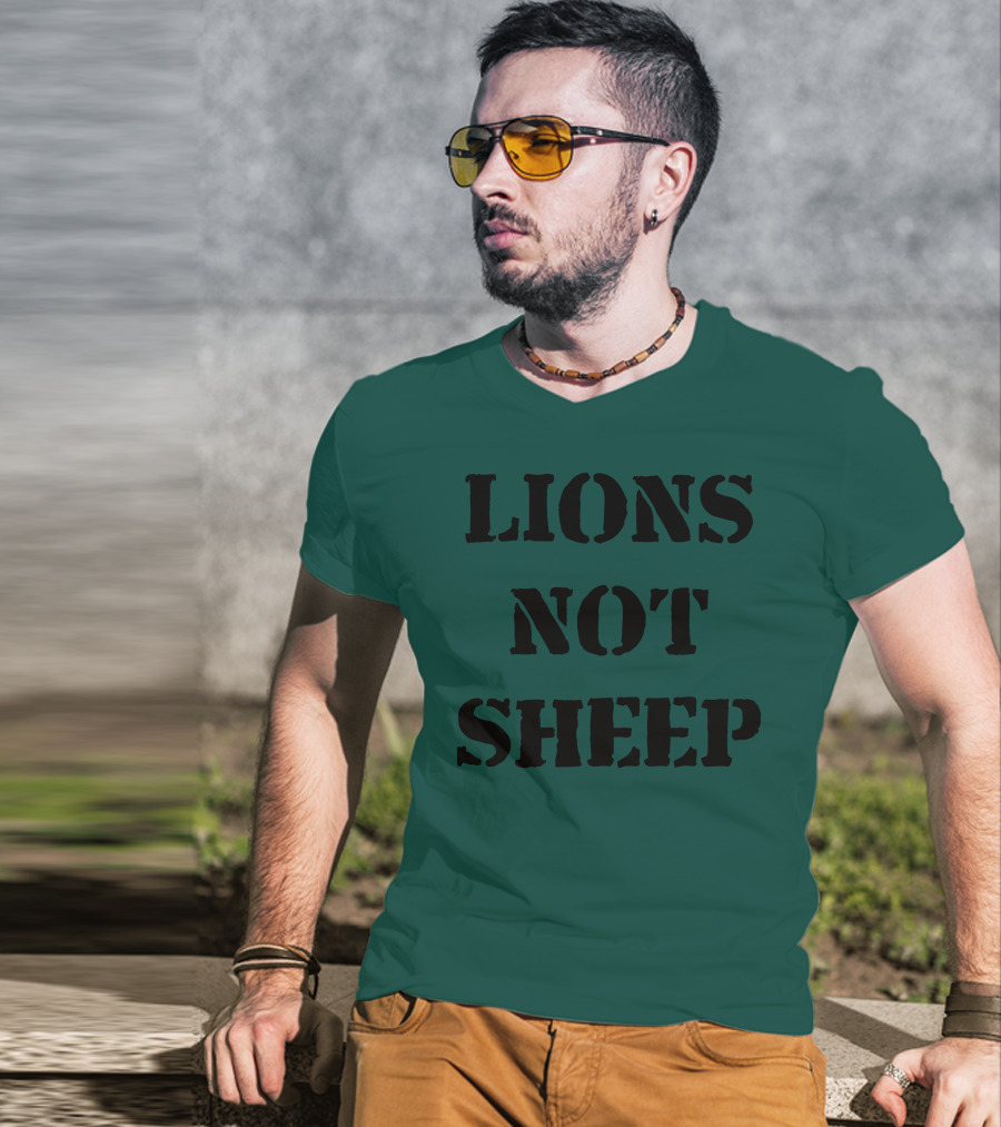Lions Not Sheep Motivational Mindset T-Shirt