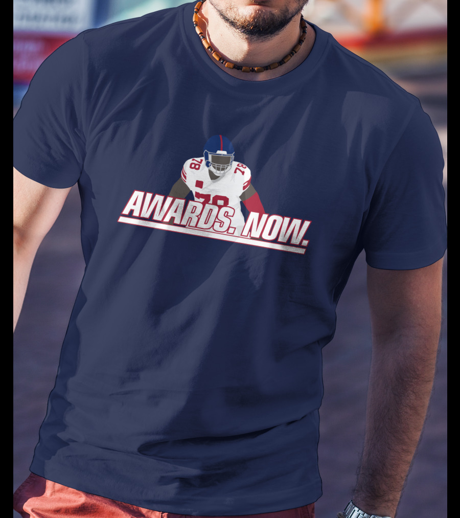 Jomboy Media Awards Now Andrew Thomas Giants 78 Football T-Shirt