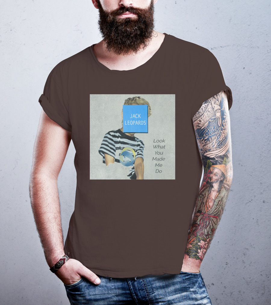 Jack Leopards Look What You Made Me Do Striped Shirt Blue Square T-Shirt
