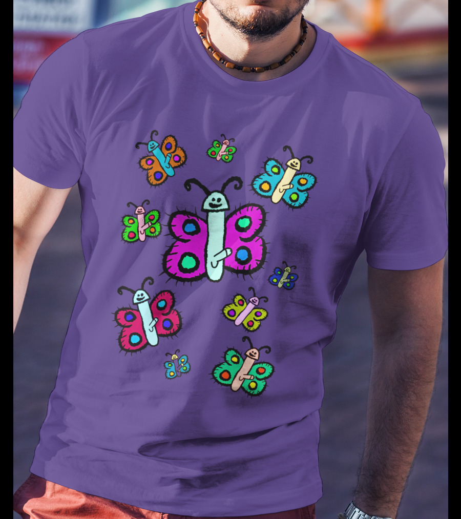 Teen Hearts Merch Wienerflys Colorful Butterfly Characters T-Shirt