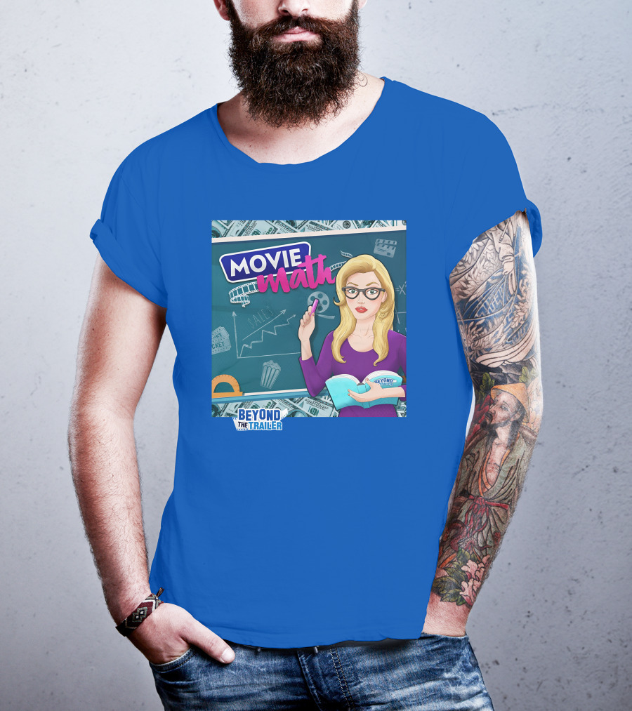 Beyond The Trailer Movie Math Insights With Blonde Woman Holding Book And Remote T-Shirt