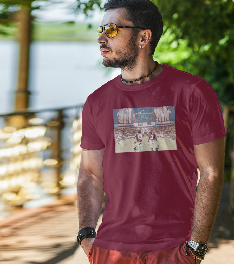 Treybenson3 State Champs 15-3 45-38 Collab Wht T-Shirt