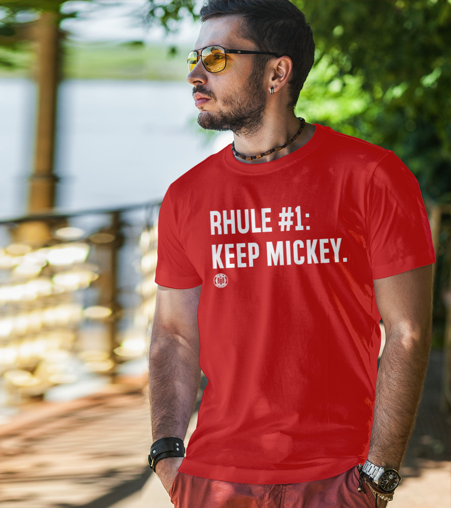 RHULE #1 KEEP MICKEY Red BBR T-Shirt
