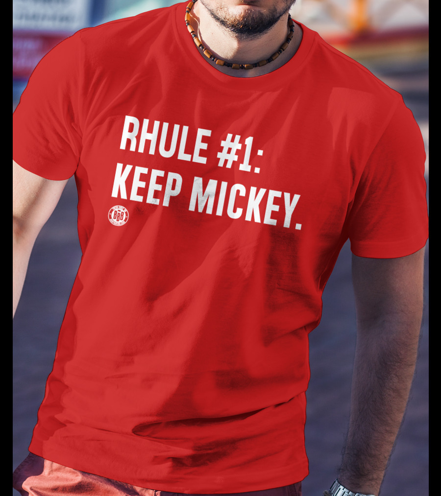RHULE #1 KEEP MICKEY Red BBR T-Shirt