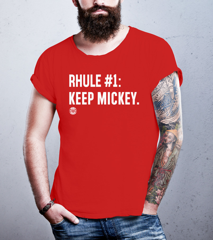 RHULE #1 KEEP MICKEY Red BBR T-Shirt