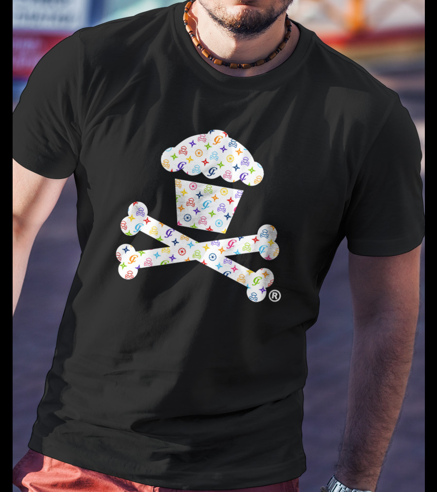 Colorful Chewy Crouton Crossbones Cupcake And Bones T-Shirt