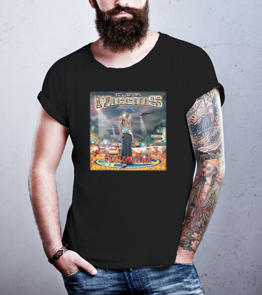 Wiggins Tha Block Is Hot NBA Trophy Helicopter Police Cars Flames T-Shirt