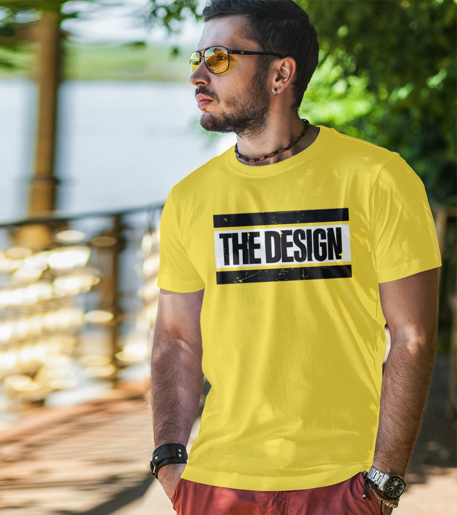 THE DESIGN Deaner Bold Yellow Background T-Shirt