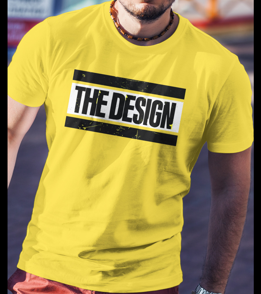 THE DESIGN Deaner Bold Yellow Background T-Shirt