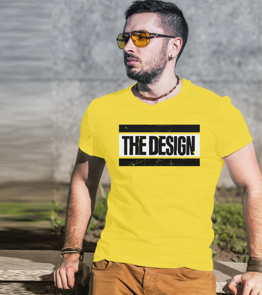 THE DESIGN Deaner Bold Yellow Background T-Shirt
