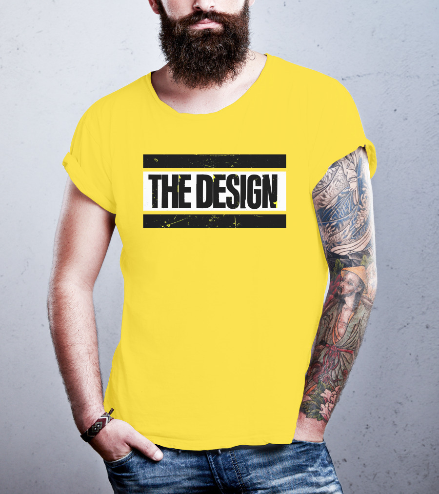 THE DESIGN Deaner Bold Yellow Background T-Shirt