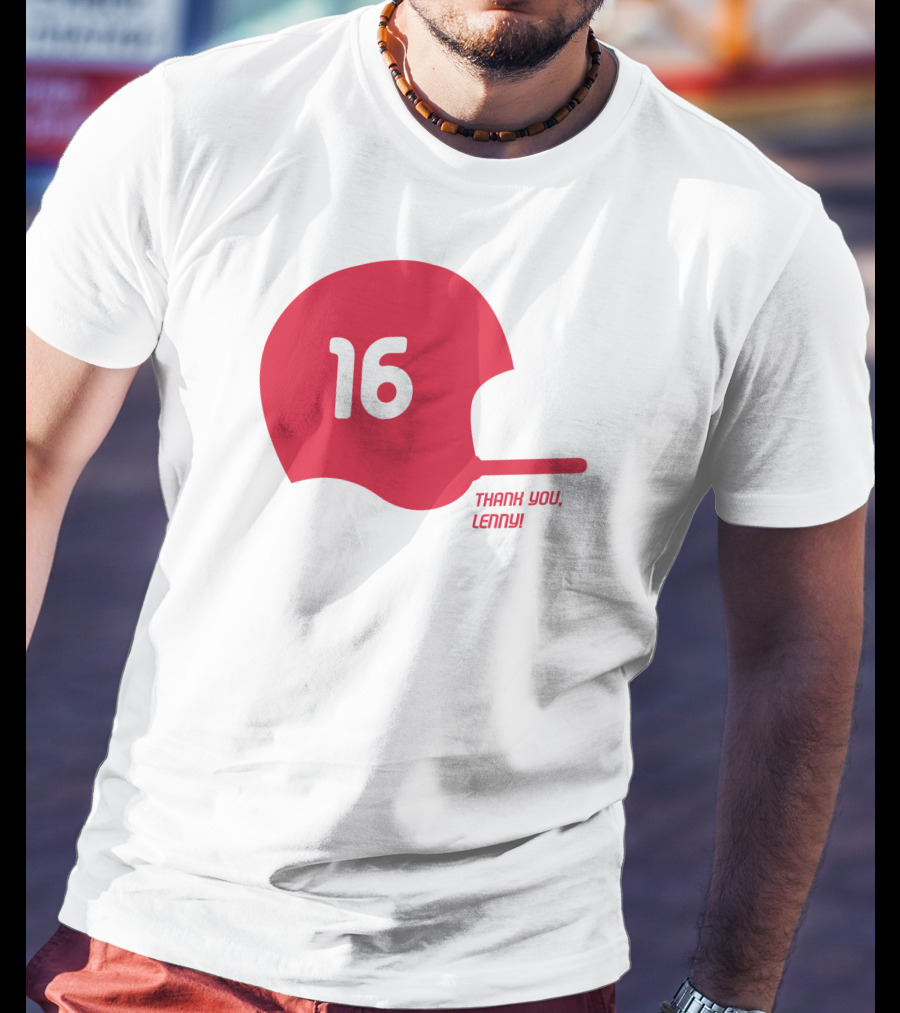 16 Thank You Lenny Football Helmet T-Shirt