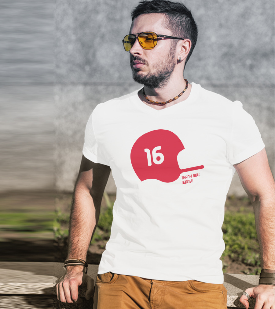16 Thank You Lenny Football Helmet T-Shirt