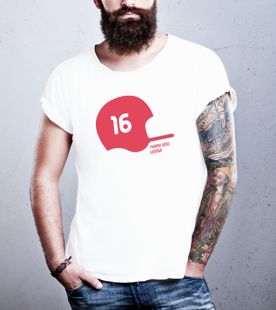 16 Thank You Lenny Football Helmet T-Shirt