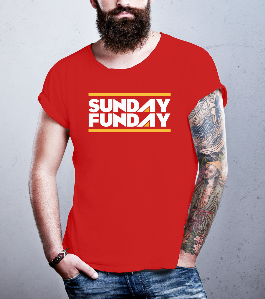 Sunday Funday Westside Storey Store Bold Red Typography T-Shirt