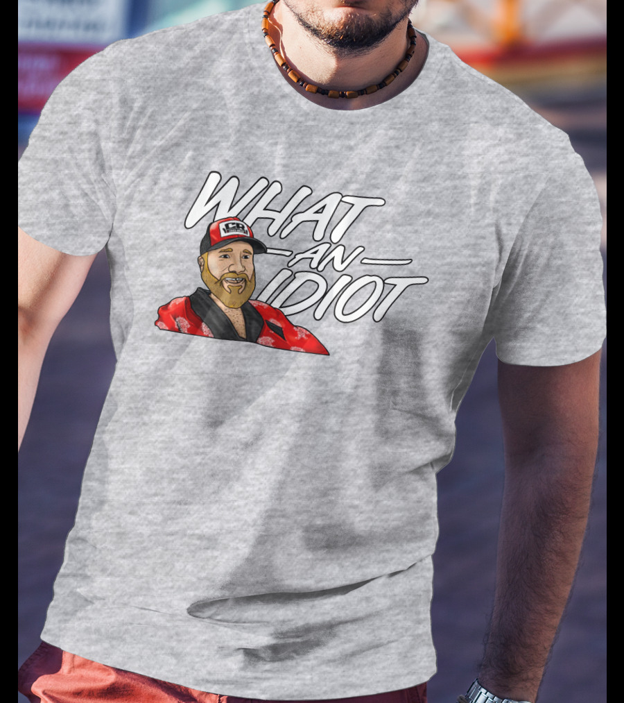 Couch Racer Who Says What An Idiot With Bearded Guy In Cap T-Shirt