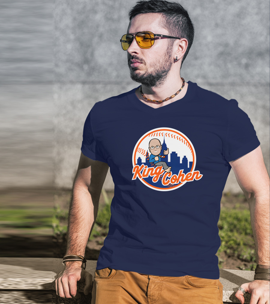 Jomboy Media Store King Cohen New York Baseball Icon Skyline T-Shirt