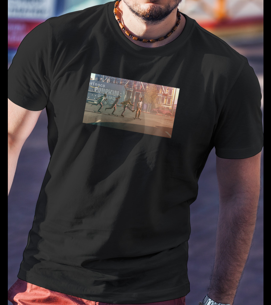 Aesop Rock X Blockhead Pumpkin Seeds Pringo House Rooftop Scene T-Shirt