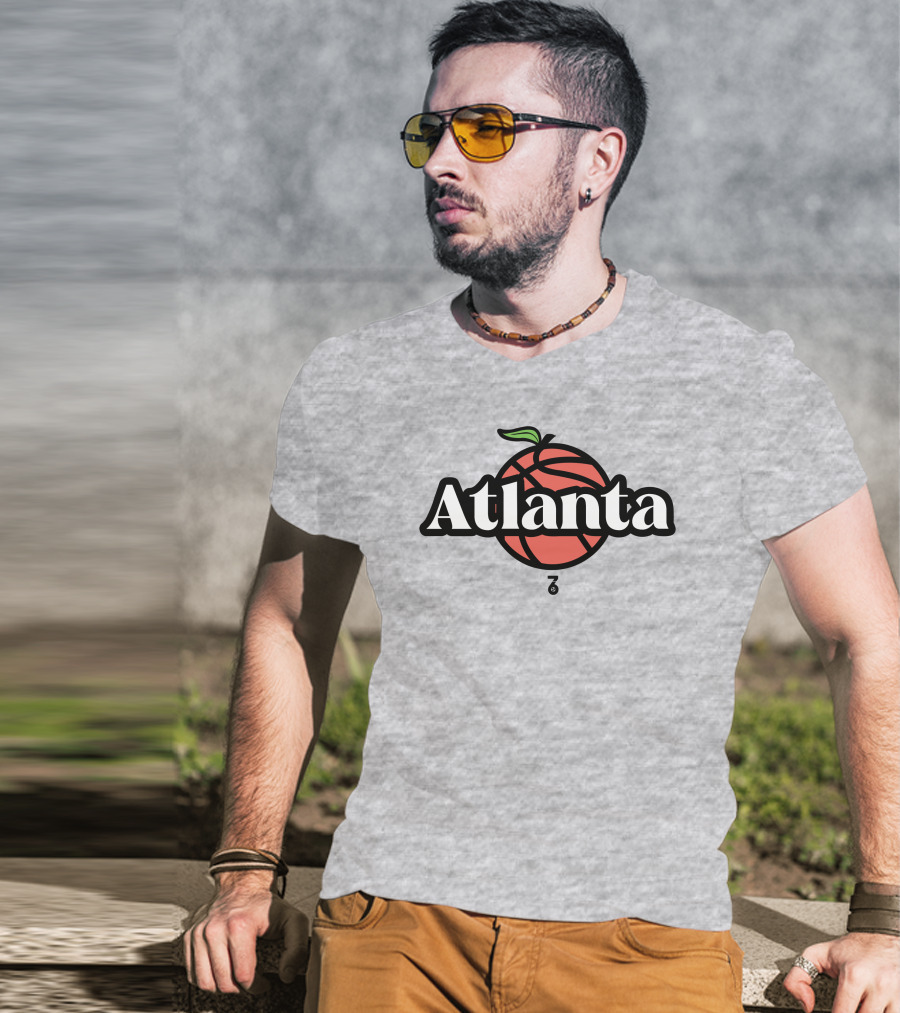 Seven Six Merch Atlanta Peach Basketball T-Shirt