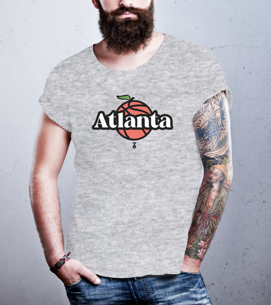Seven Six Merch Atlanta Peach Basketball T-Shirt