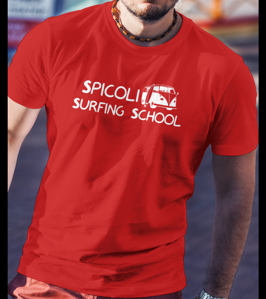 Spicoli Surfing School Super 70s Sports Vintage Van Surfboard T-Shirt