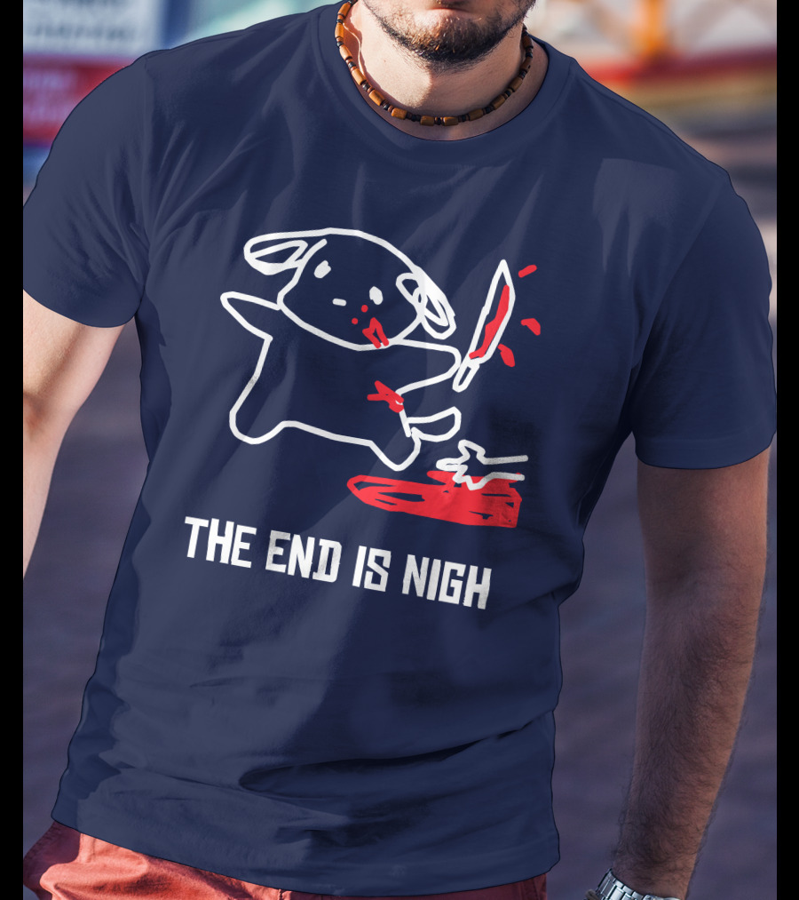 Iahfy The End Is Nigh Cute Creature With Knife And Blood T-Shirt