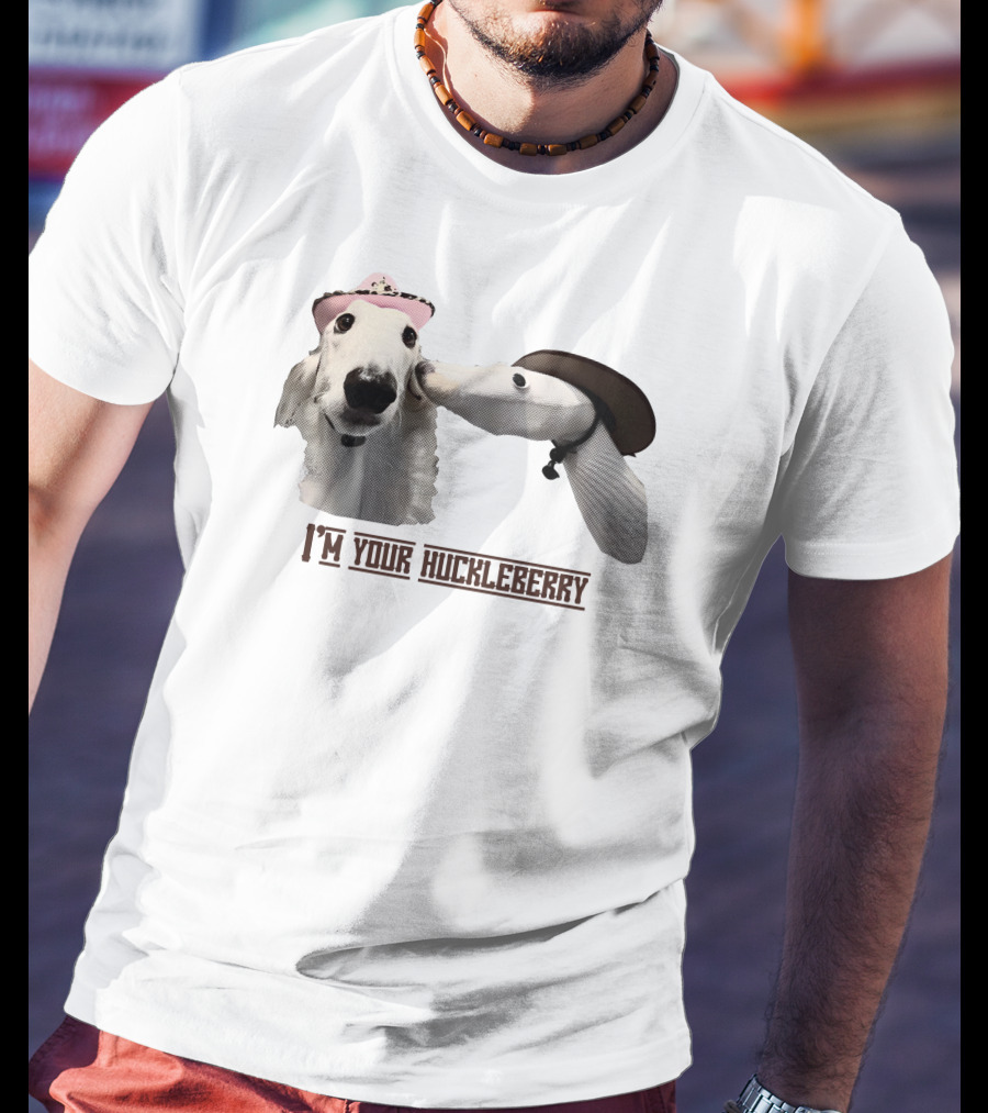 Borzoi I'm Your Huckleberry Cowboy Hat T-Shirt