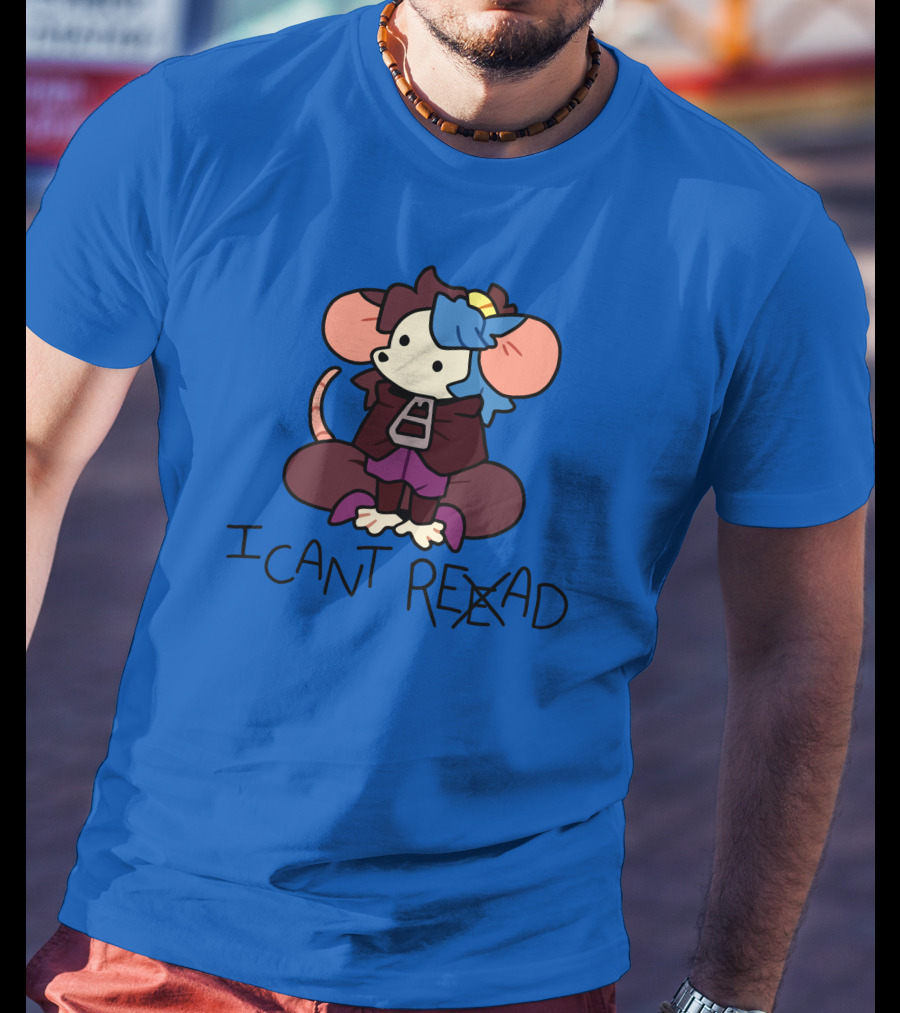 Willowmvp Merch I Can't Reead Mouse Character With Hooded Cloak T-Shirt