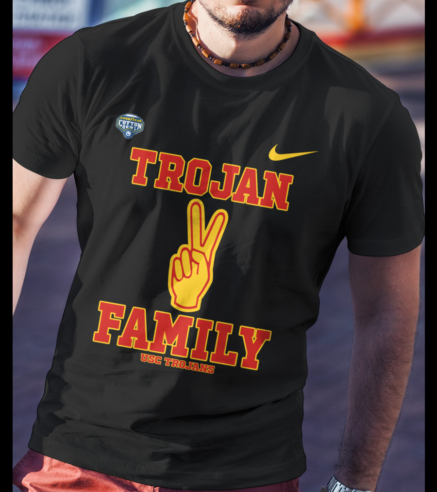 Trojan Family USC Trojans Cotton Bowl Victory Sign T-Shirt