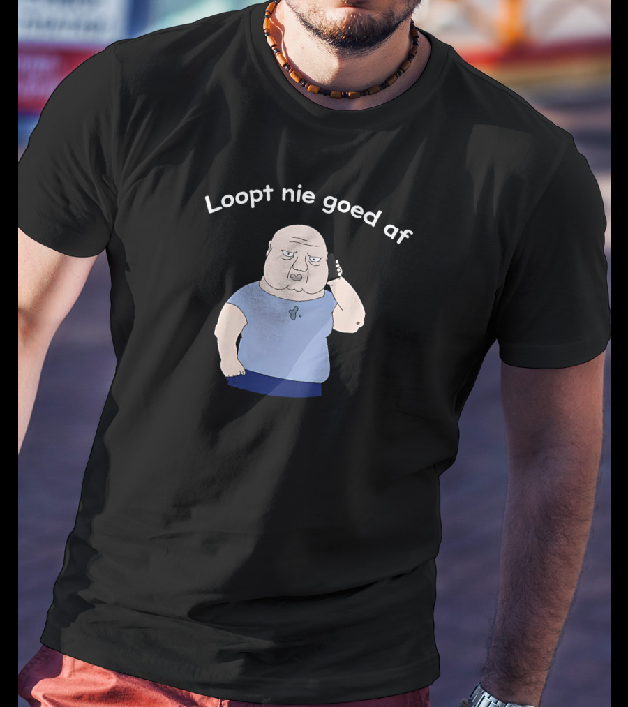 Roddelpraat Merch Loopt Nie Goed Af Character On Phone T-Shirt