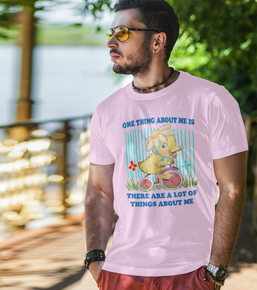 One Thing About Me Is There Are A Lot Of Things About Me Duck Riding Tricycle T-Shirt