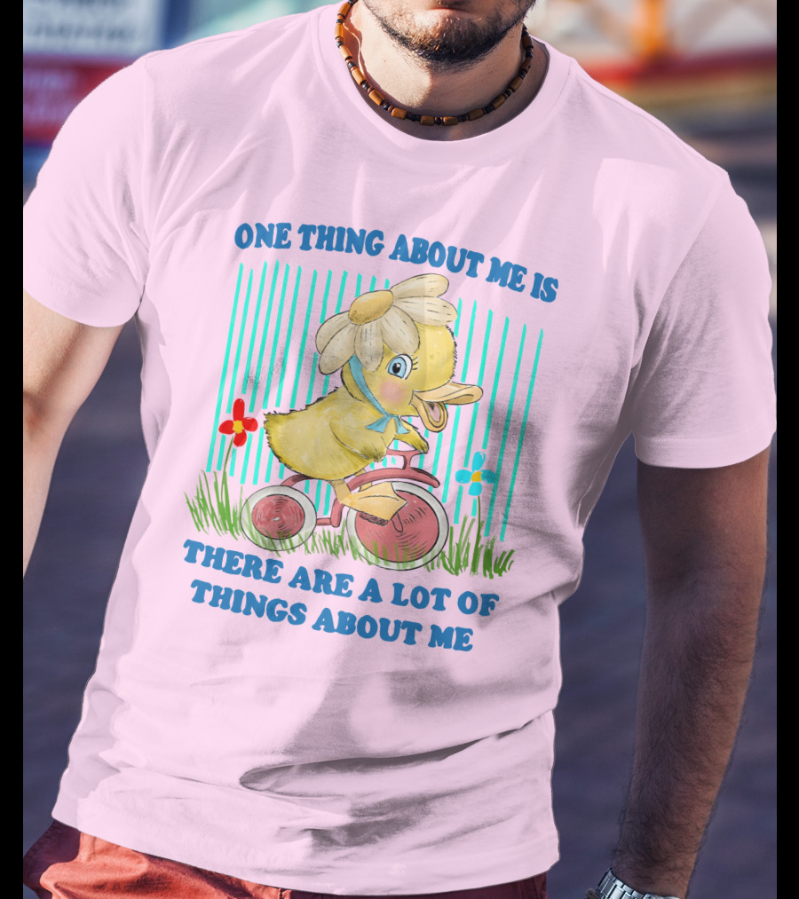One Thing About Me Is There Are A Lot Of Things About Me Duck Riding Tricycle T-Shirt
