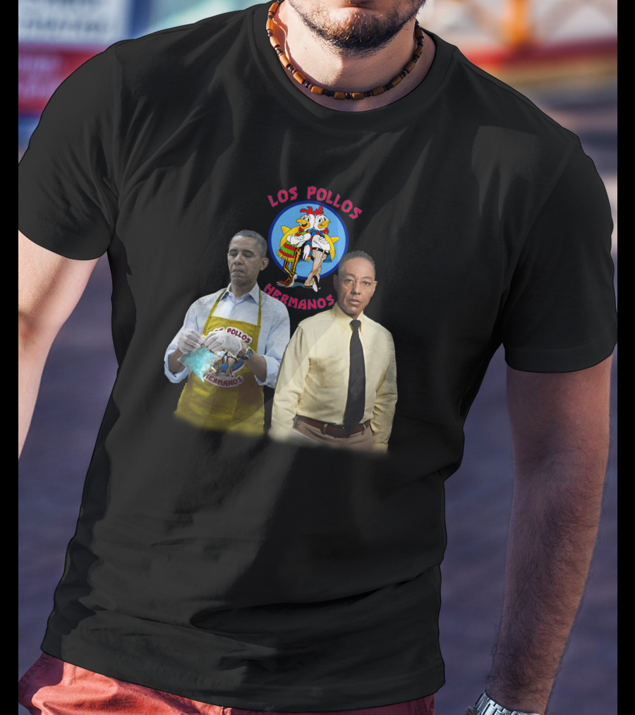 Barack Obama Gus Fring Los Pollos Hermanos Breaking Bad Fusion T-Shirt