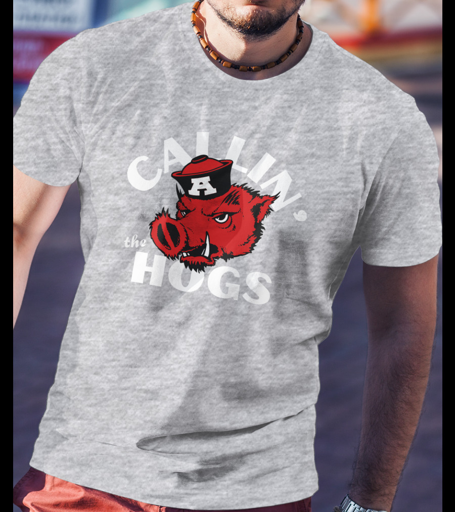 Charlie Hustle Store Callin' The Hogs Arkansas Razorbacks T-Shirt