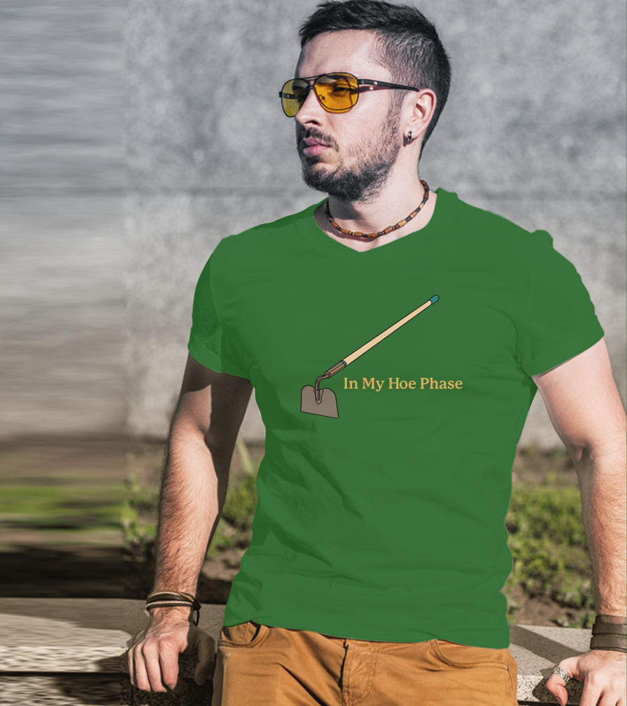Middleclassfancy Store In My Hoe Phase Green Background T-Shirt