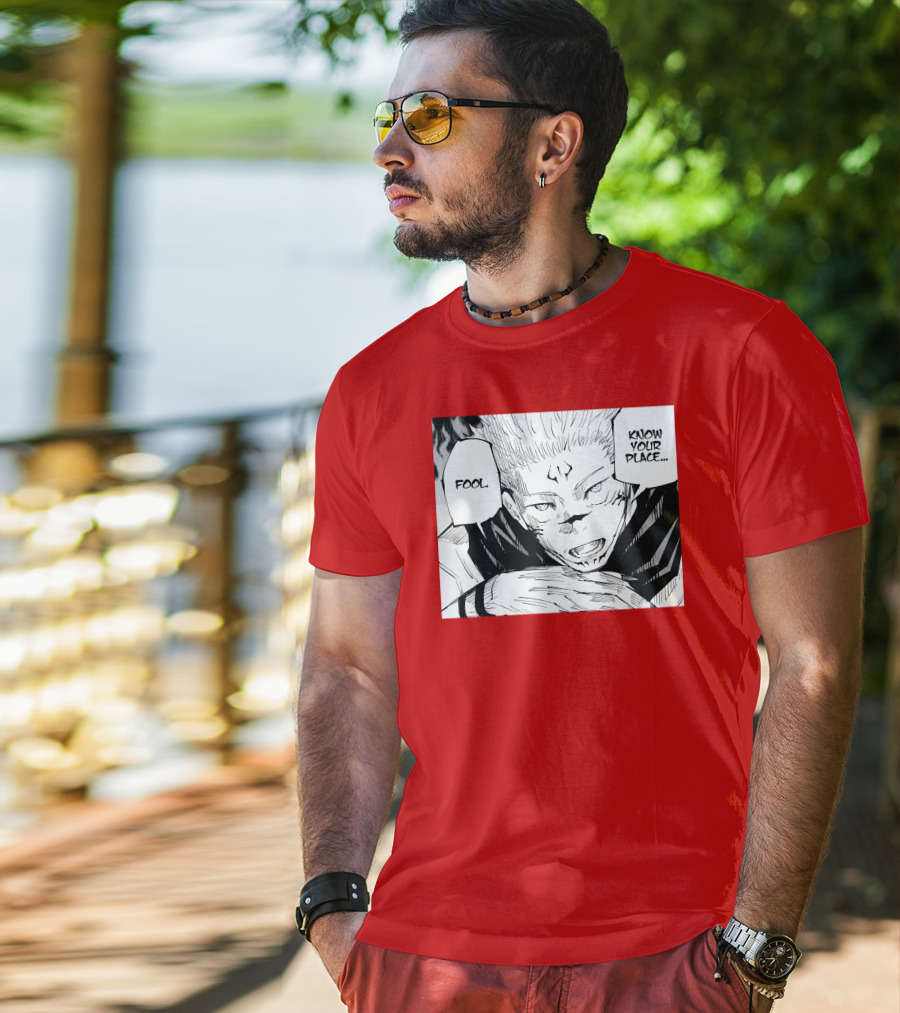 Jujutsu Kaisen Know Your Place Fool Manga Panel T-Shirt