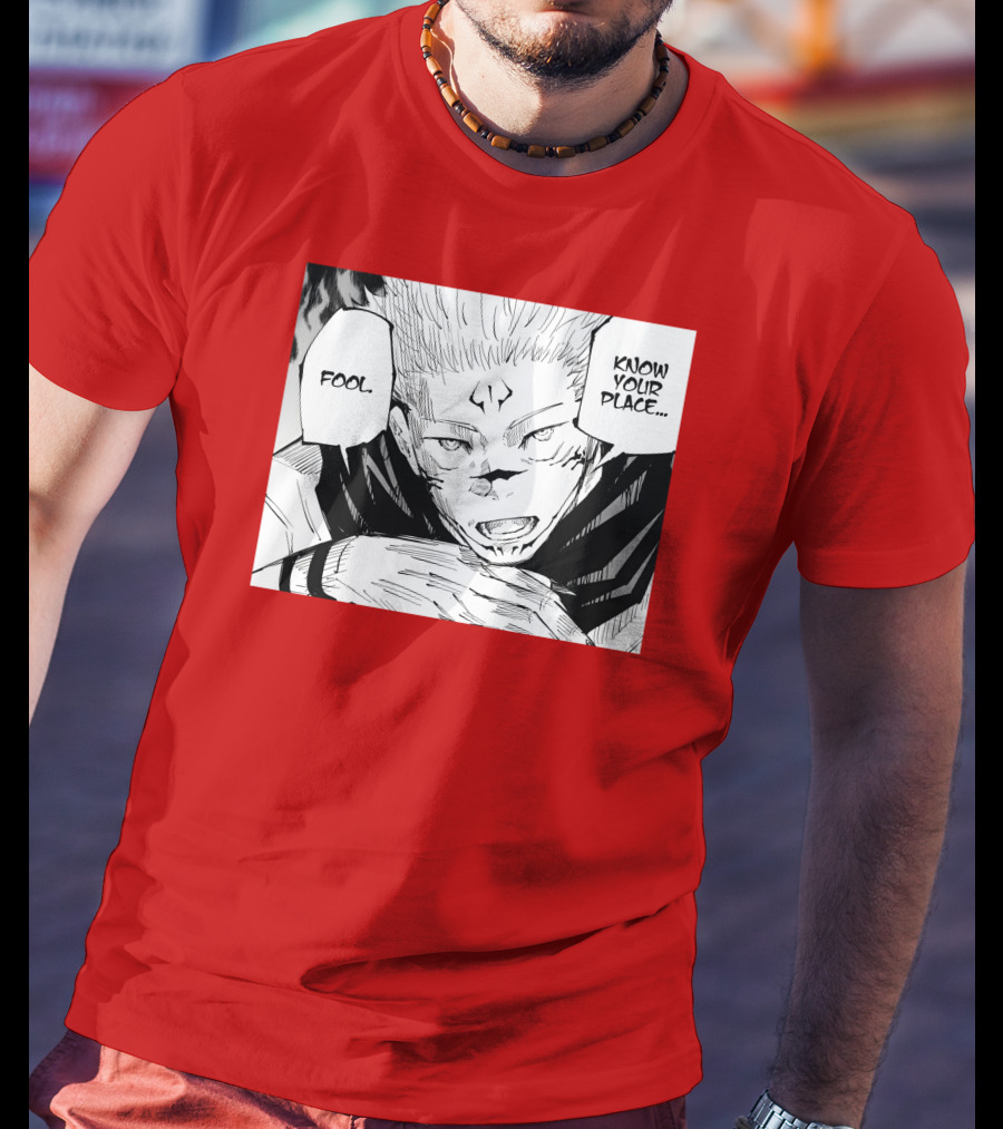 Jujutsu Kaisen Know Your Place Fool Manga Panel T-Shirt