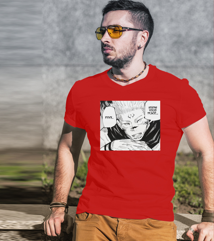 Jujutsu Kaisen Know Your Place Fool Manga Panel T-Shirt